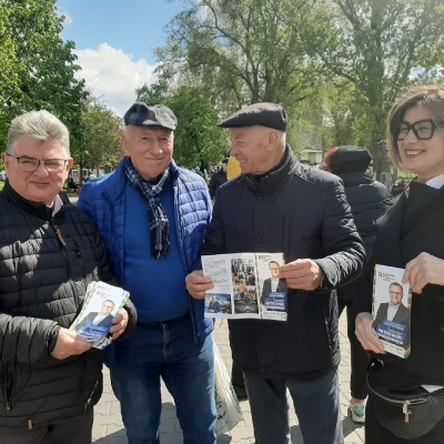 Akcja promocyjna Lewicy na ulicach Radomia